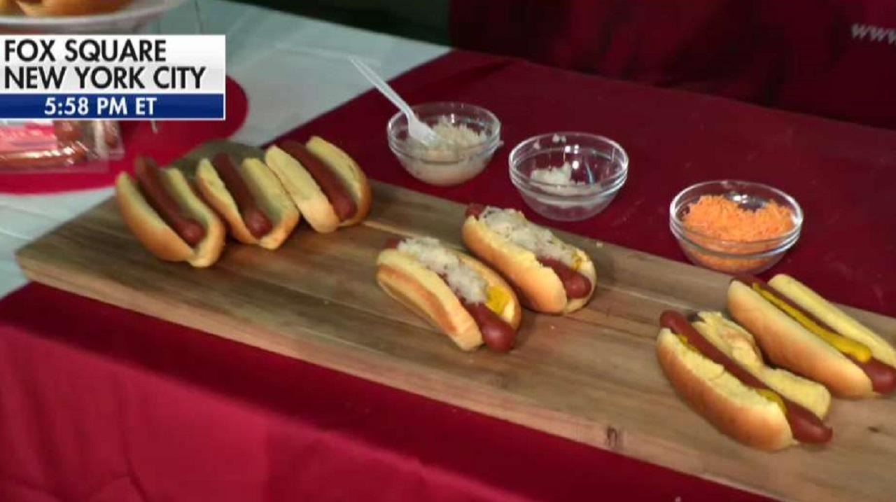 Host of Fox Nation’s 'Park’d' Abby Hornacek reports from a Veterans Day business fair in Fox Square and talks with Feltman’s of Coney Island about its hot dog business and its work raising money for the Headstrong Project, which helps veterans with mental health issues.
