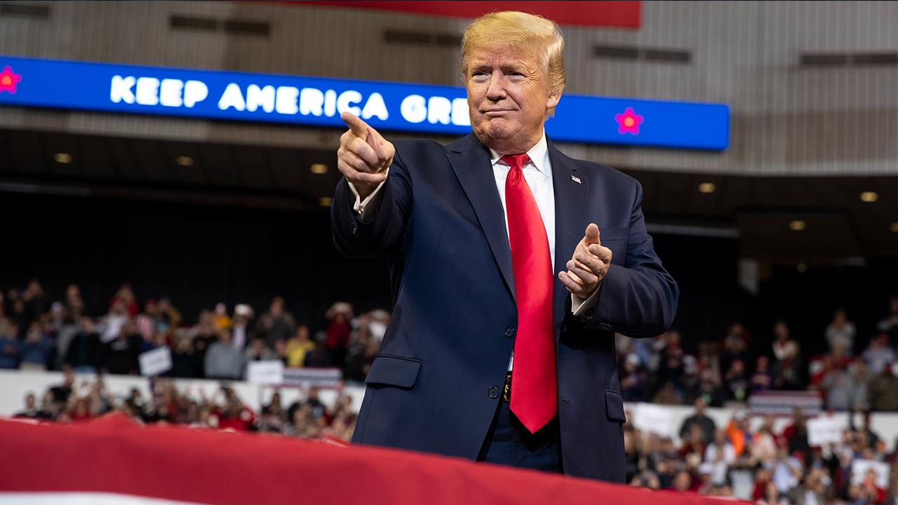 President Trump discusses Wall Street and trade with China at a ‘Keep American Great’ rally in Bossier City, Louisiana.