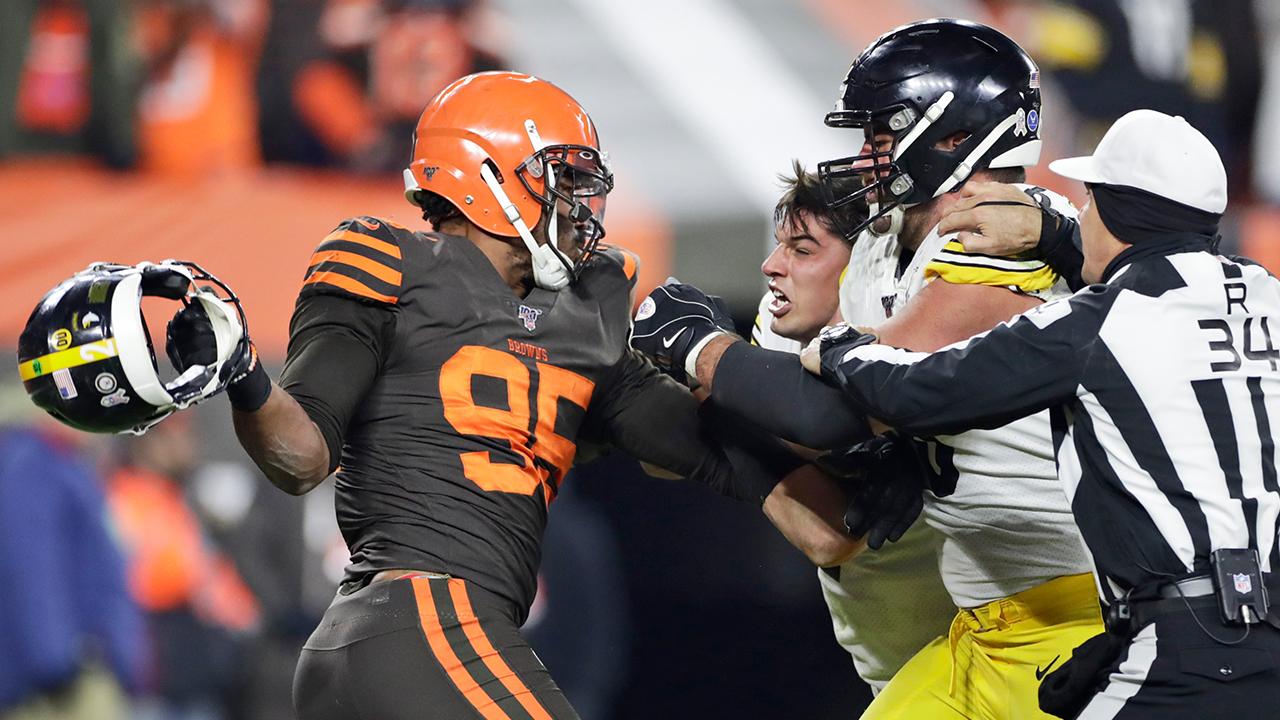 Retail analyst Hitha Herzog discusses Cleveland Browns’ Myles Garrett swinging a helmet at Pittsburgh Steelers’ Mason Rudolph and how the sports world – and sponsors – are reacting. 