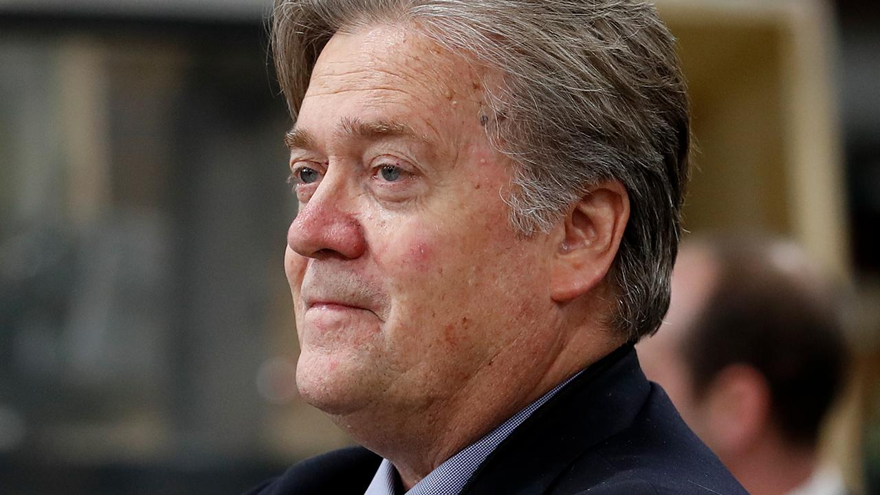 Former White House chief strategist Steve Bannon says former Secretary of State Hillary Clinton will enter the 2020 Democratic race as a cry of desperation for the party. 