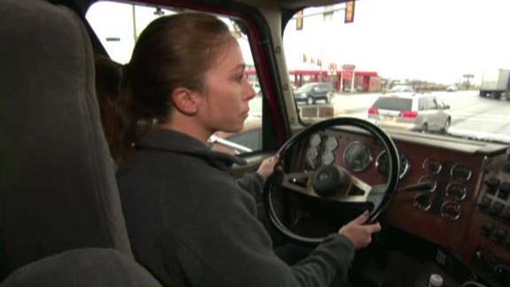 FOX Business' Tracee Carrasco talks to truck driver Liz Myers about more women getting behind the wheel. 