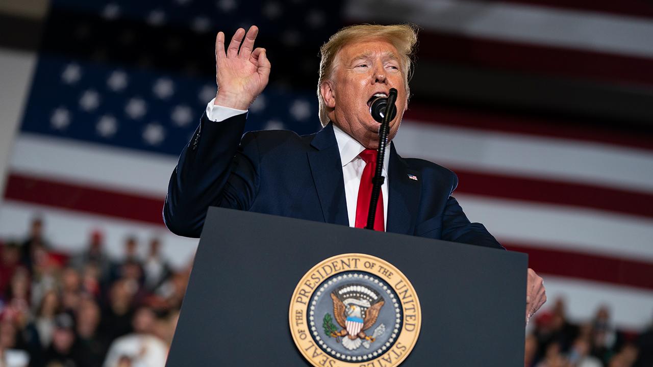 President Trump discusses health care issues, including drug prices, the opioid crisis and vaccines, while speaking to supporters at a ‘Keep America Great’ rally in Wildwood, New Jersey.  