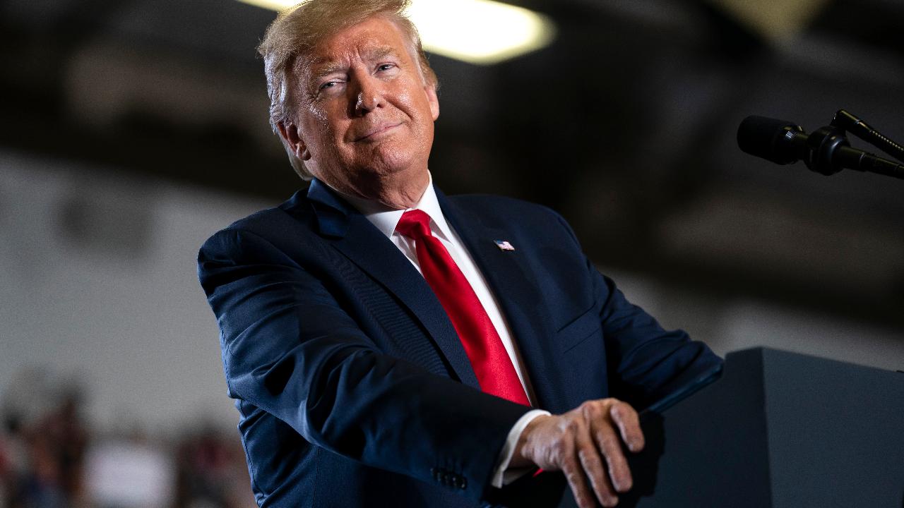 President Trump says the market and people's 401ks will plummet if the Democrats win the 2020 presidential election while speaking to supporters at a ‘Keep America Great’ rally in Wildwood, New Jersey.