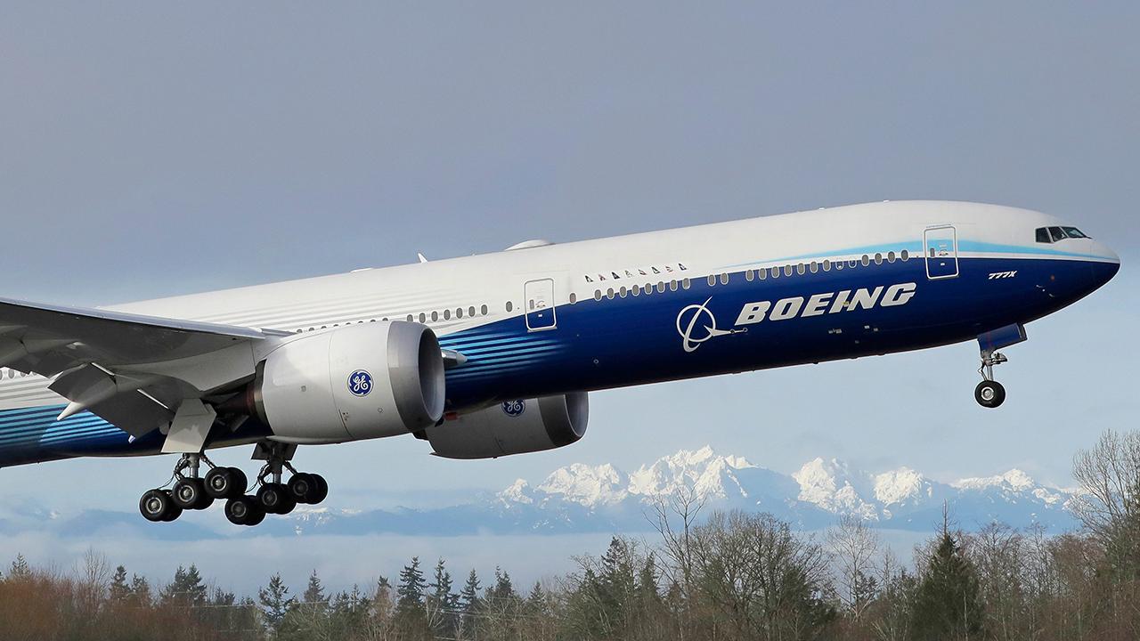 Fox Business Briefs: Boeing's 777x, the world's largest twin-engine jet, takes off for its first flight from Everett, Washington; Vermont considers a bill that would all drivers to choose emojis for their vanity license plates.