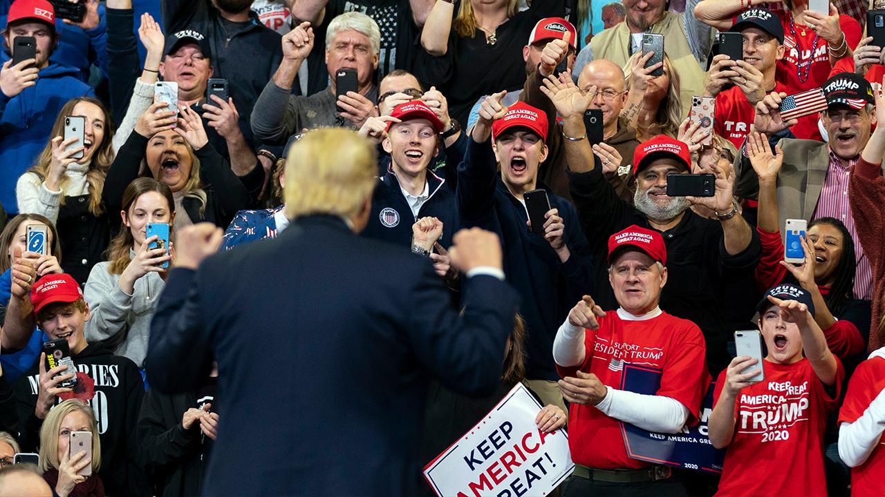 President Trump says Democratic policies would crush our farms while speaking at a ‘Keep America Great’ rally in Des Moines, Iowa.  