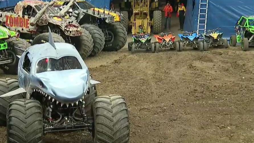 “Max-D” driver Colton Eichelberger is with FOX Business’ Kristina Partsinevelos at the Monster Jam discussing his preparation for the monster truck show in which he is competing.