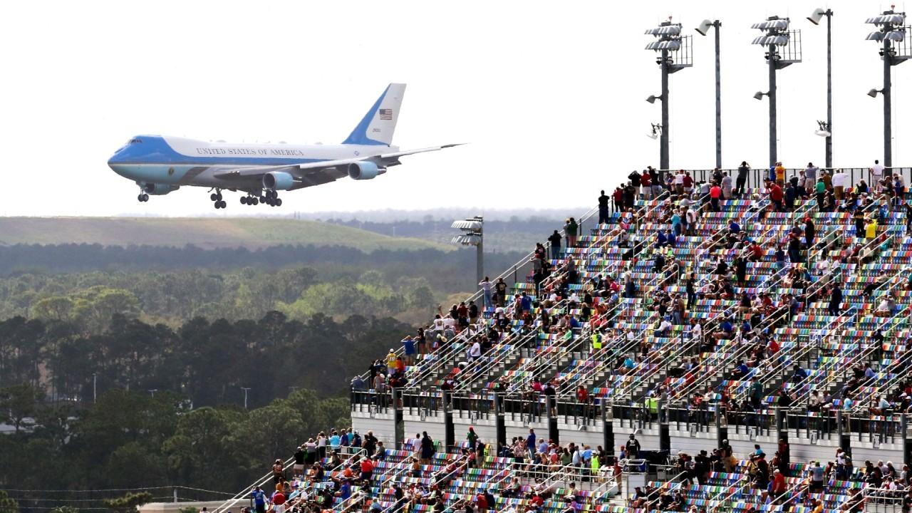 Fox News chief meteorologist Rick Reichmuth says the Daytona 500 is set to restart after its initial rain delay. President Trump started the race on Sunday, flew Air Force One over the race track and drove the presidential limousine around the track. 