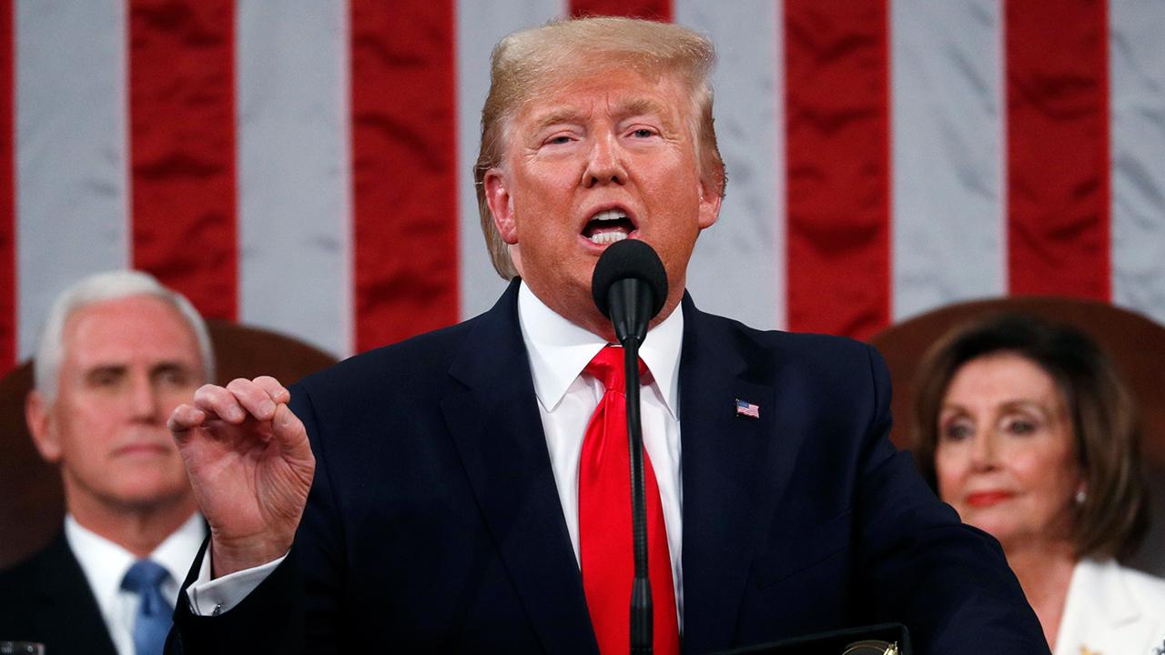 President Trump celebrates replacing NAFTA with USMCA while delivering his 2020 State of the Union. 