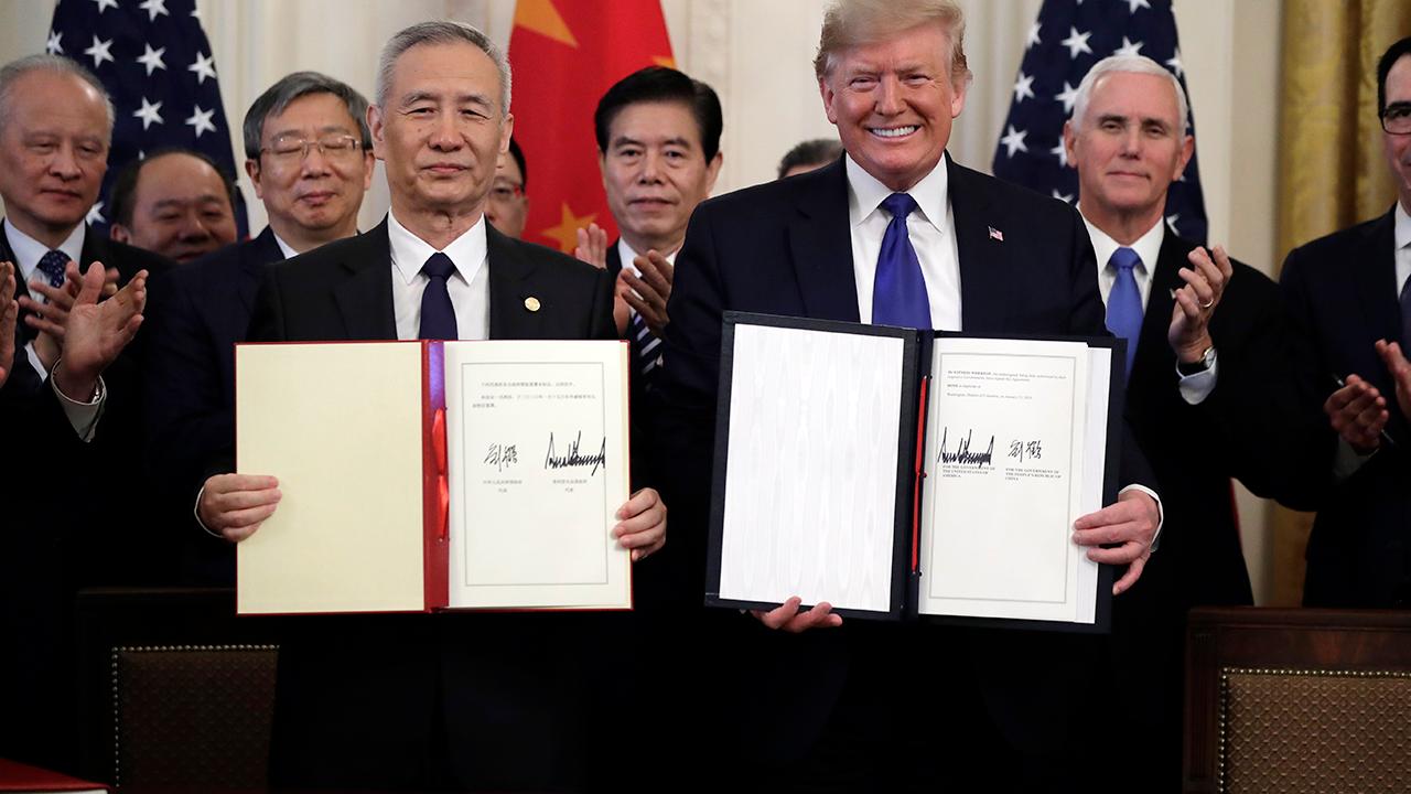 Former Trump campaign senior trade and jobs adviser Curtis Ellis says the Chinese government is responsible for saying the 'phase one' U.S.-China trade deal could be delayed from coronavirus. 