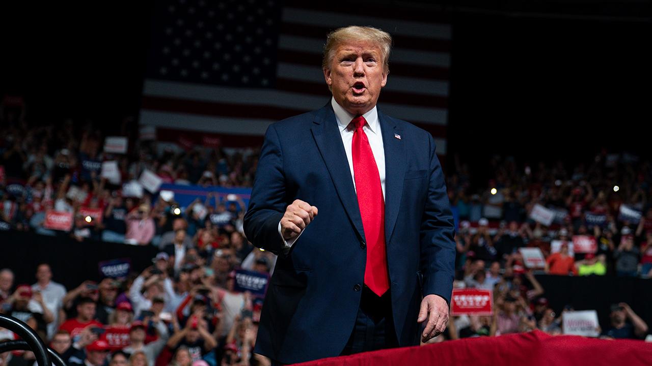 President Trump talks about how he was willing to rebuild America by going up against global powers like China during his Keep America Great rally in Phoenix, Arizona.