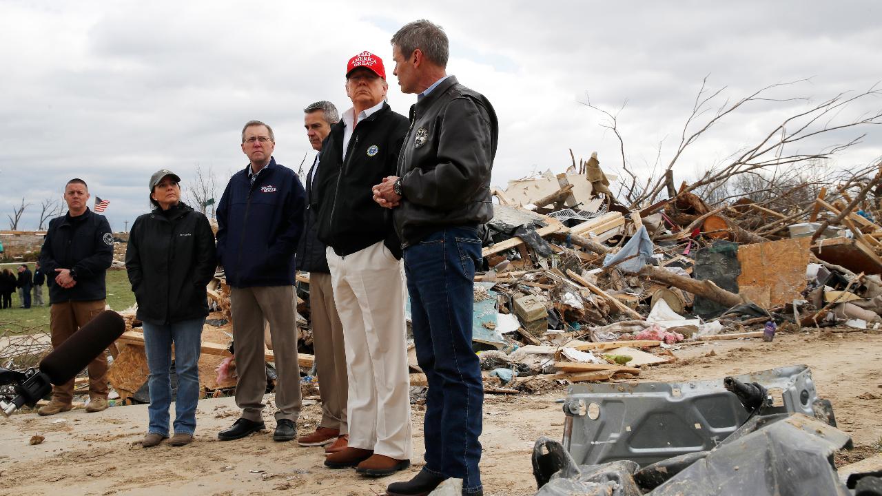 President Trump visits Nashville, Tennessee, to survey the damage and give his condolences to victims.