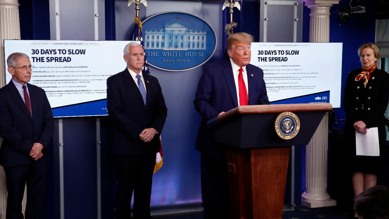 President Trump and Vice President Mike Pence explain how many coronavirus tests are available.