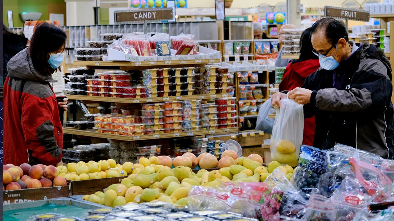 FOX Business’ Kristina Partsinevelos talks to a New York grocery store owner about operations the coronavirus pandemic. 