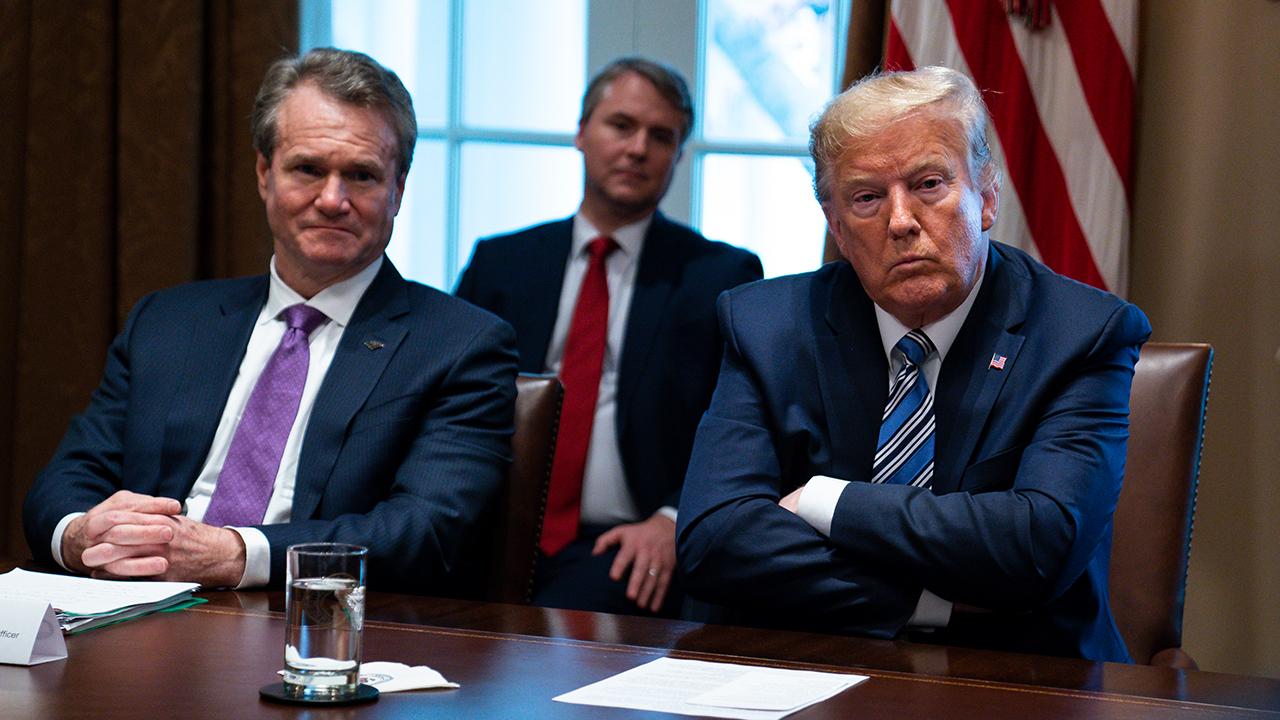 President Trump and bank executives discuss economic stimulus to combat coronavirus and the airline, cruise and hotel industries while meeting at the White House. 