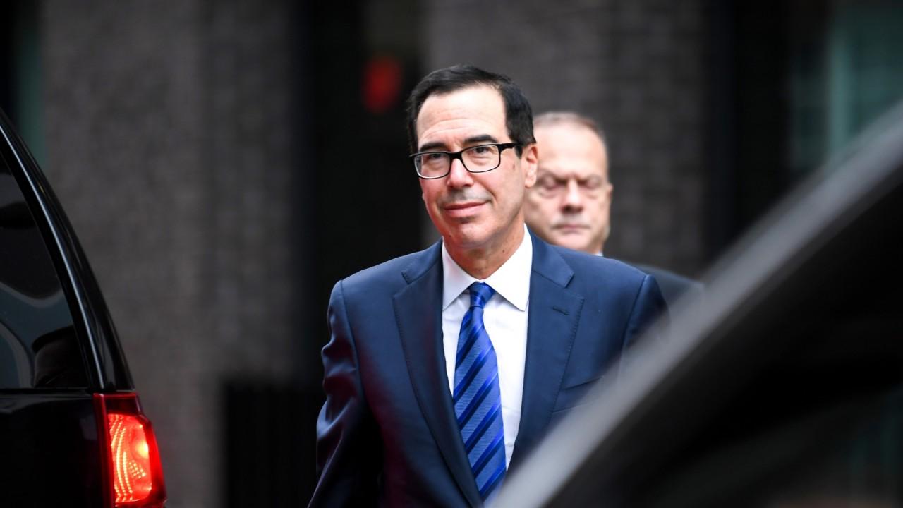 Secretary of the Treasury Steven Mnuchin discusses his recommendation to President Trump that the April 15 tax deadline be delayed to help small and medium sized businesses amid coronavirus fears. 