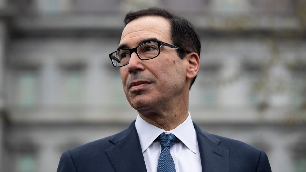 Treasury Secretary Steven Mnuchin discusses how the Trump Administration is looking at the decline in energy prices.