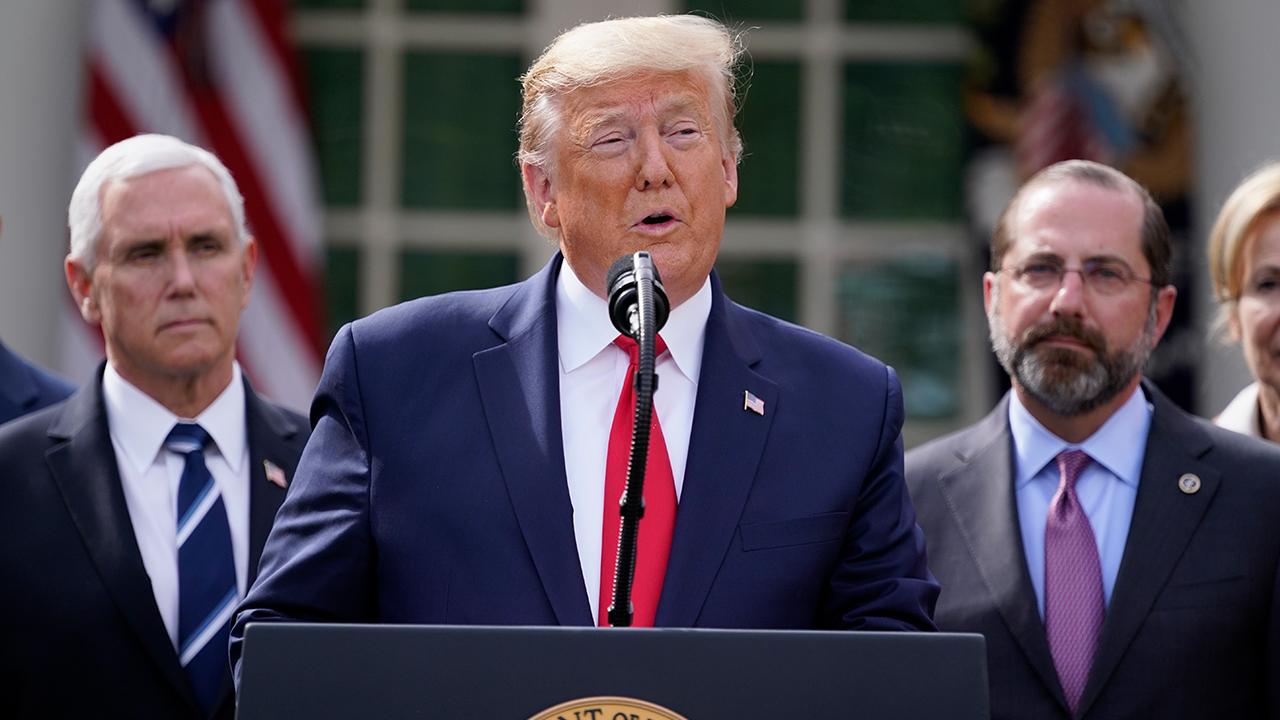 President Trump declares a national state of emergency in response to the coronavirus and details new measures to combat the virus while speaking in the White House Rose Garden. 