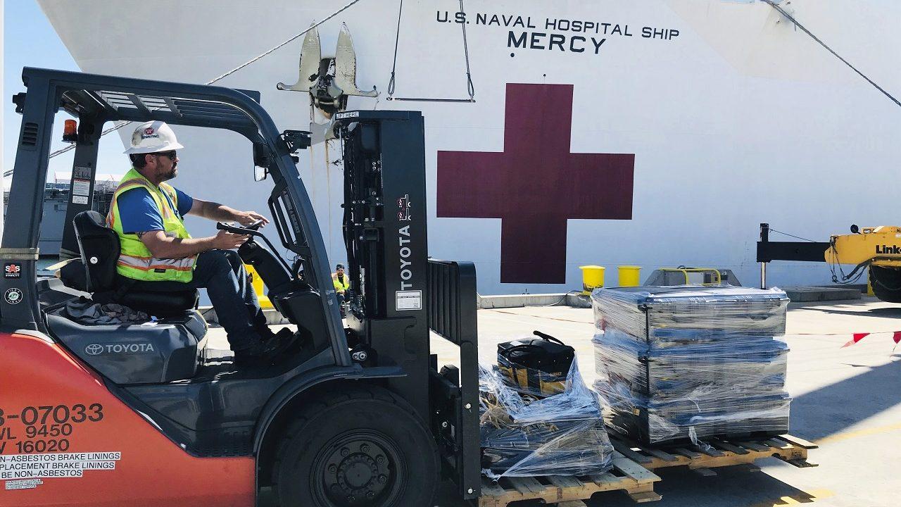 Fox News' Christina Coleman says the U.S. Navy ship Mercy arrived in the Port of Los Angeles, California, to help hospitals strained by coronavirus. 