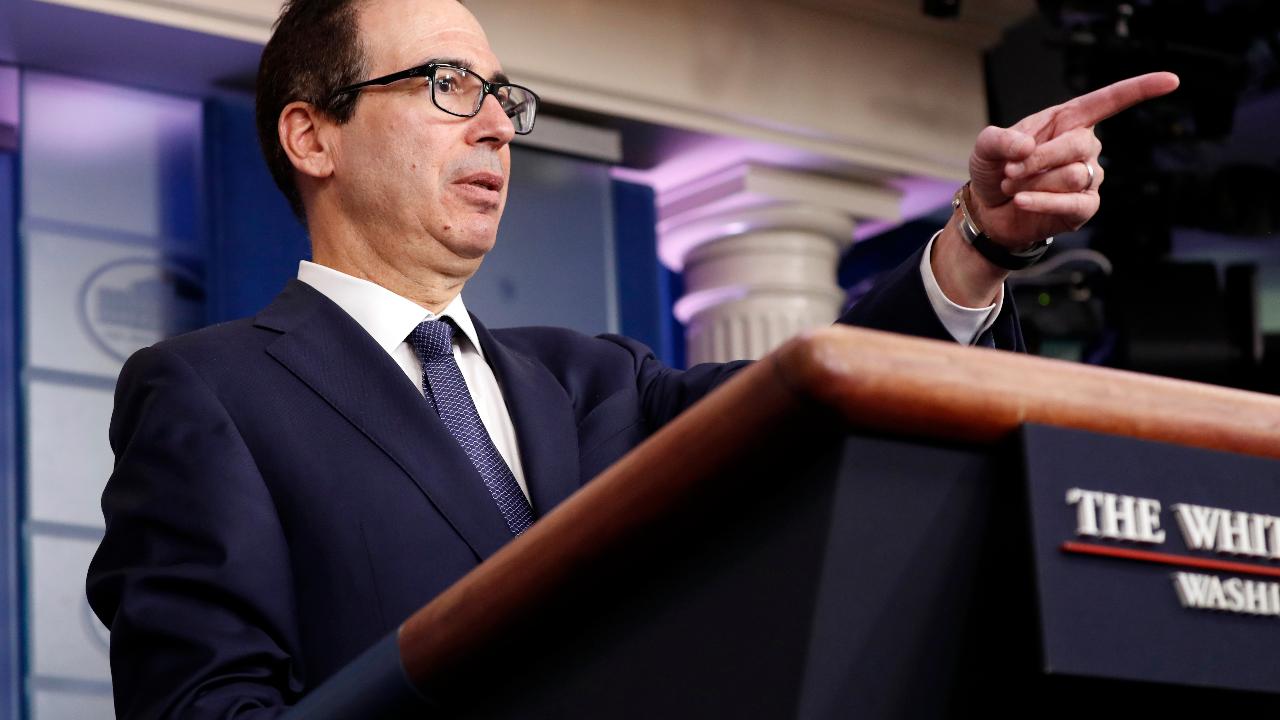 Treasury Secretary Steven Mnuchin says money must be quickly given to small businesses in order to rescue them.