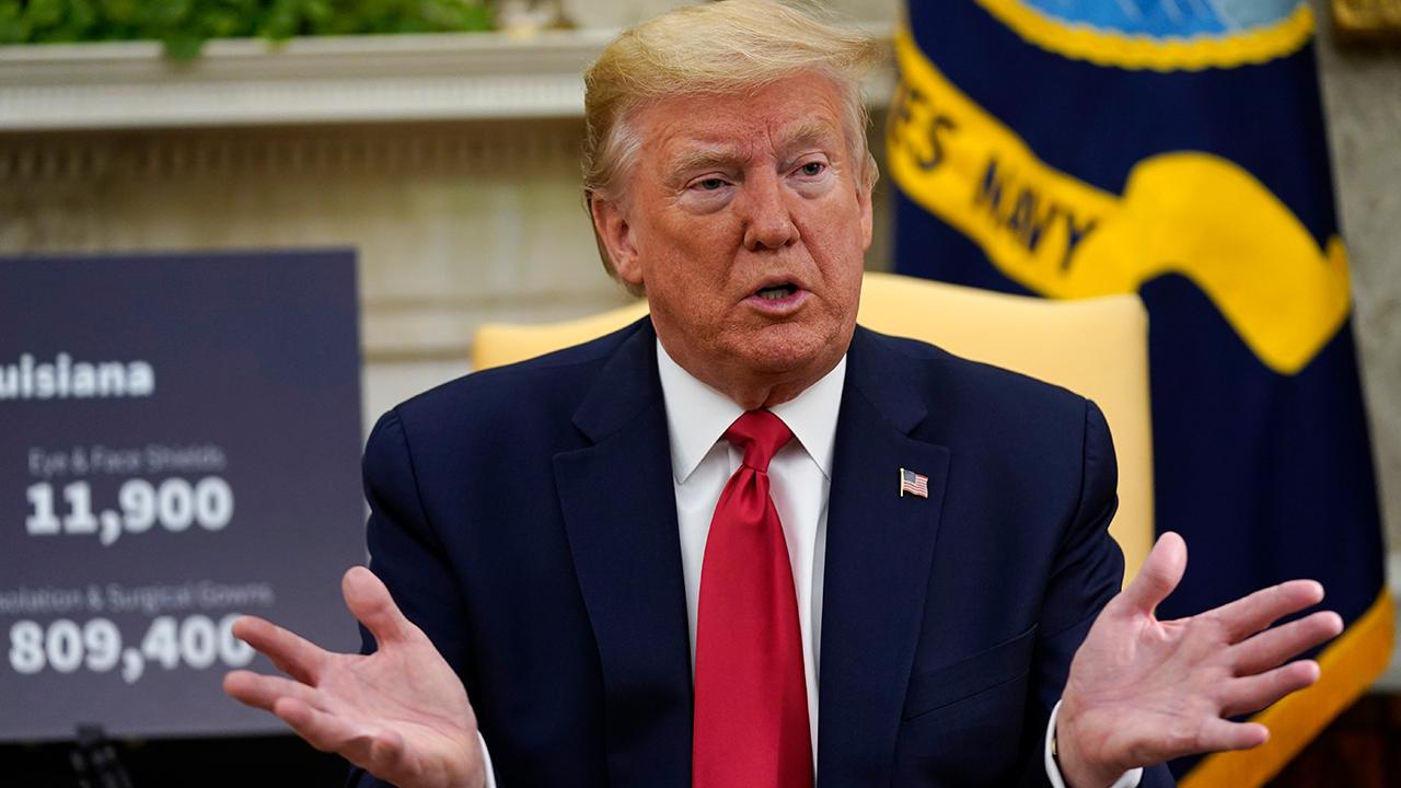 President Trump says food distributors are 'thrilled' that the administration has ‘unblocked bottlenecks’ cause by the coronavirus pandemic, and that formal protections will be in place for workers.  