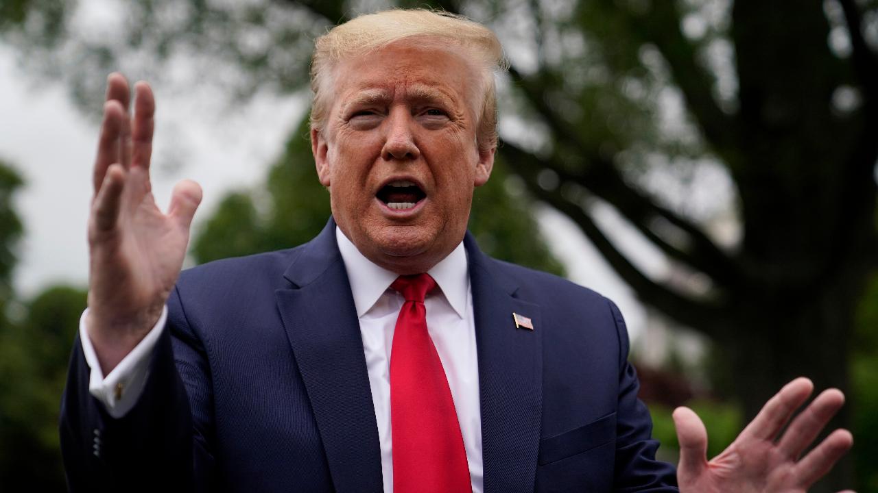 President Trump says he will discuss possible sanctions against China for its actions against the protests in Hong Kong and restrictions on certain visas on students and researchers from China during the next couple of days.