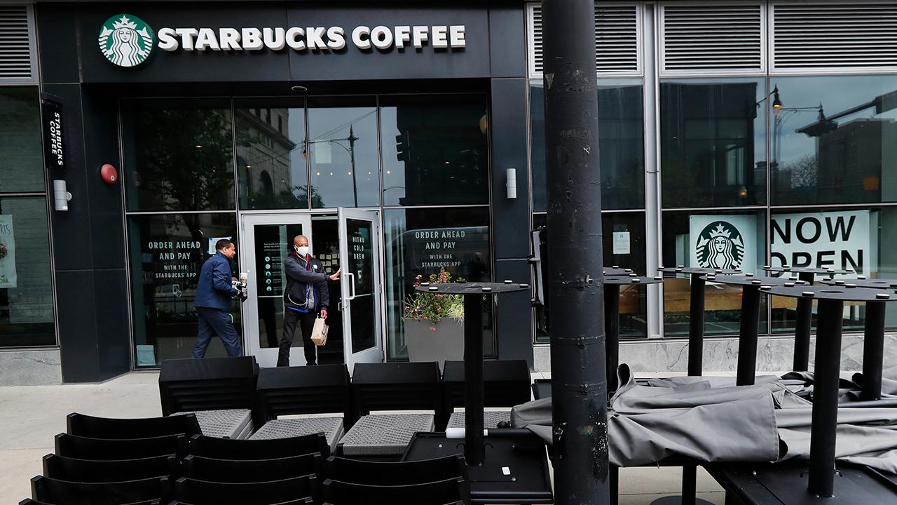 Fox Business Briefs: Starbucks will continue to cut employee hours after it decided to keep most of its dining rooms closed during the coronavirus pandemic.