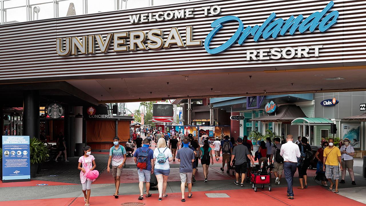 Fox Business Briefs: Universal Orlando becomes the first major theme park to reopen to the general public; Labor Department's report for May shows a gain of 2.5 million jobs added in the month.