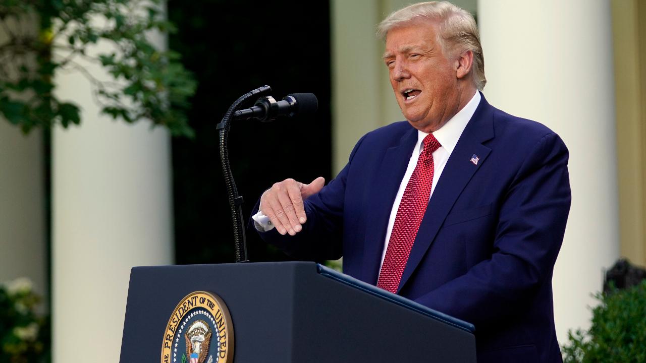 President Trump discusses the Hong Kong Autonomy Act, U.S.-China relations and presumptive Democratic candidate Joe Biden, and says Biden's entire career has been a ‘gift’ to China. Trump also discussed the coronavirus outbreak, which he says China could’ve have stopped at the source, and the need to reopen schools in the fall. 