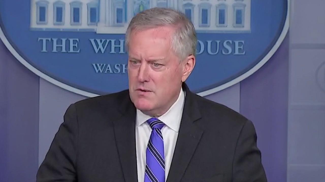 White House Chief of Staff Mark Meadows gives an update on coronavirus stimulus talks. 
