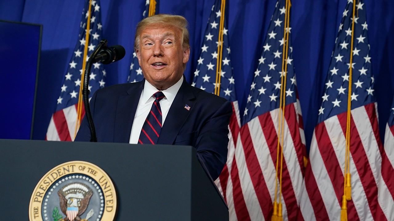 President Trump gives updates on developing and manufacturing a coronavirus vaccine and ensuring Americans will have access to it, as well as coronavirus treatments and testing. 