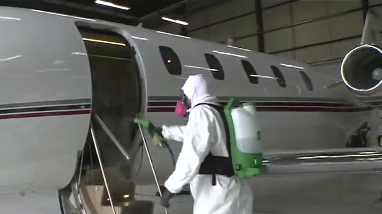 FOX Business’ Kristina Partsinevelos discusses increased private jet travel amid the coronavirus and how Jet Linx, a private jet company, is cleaning its planes. 