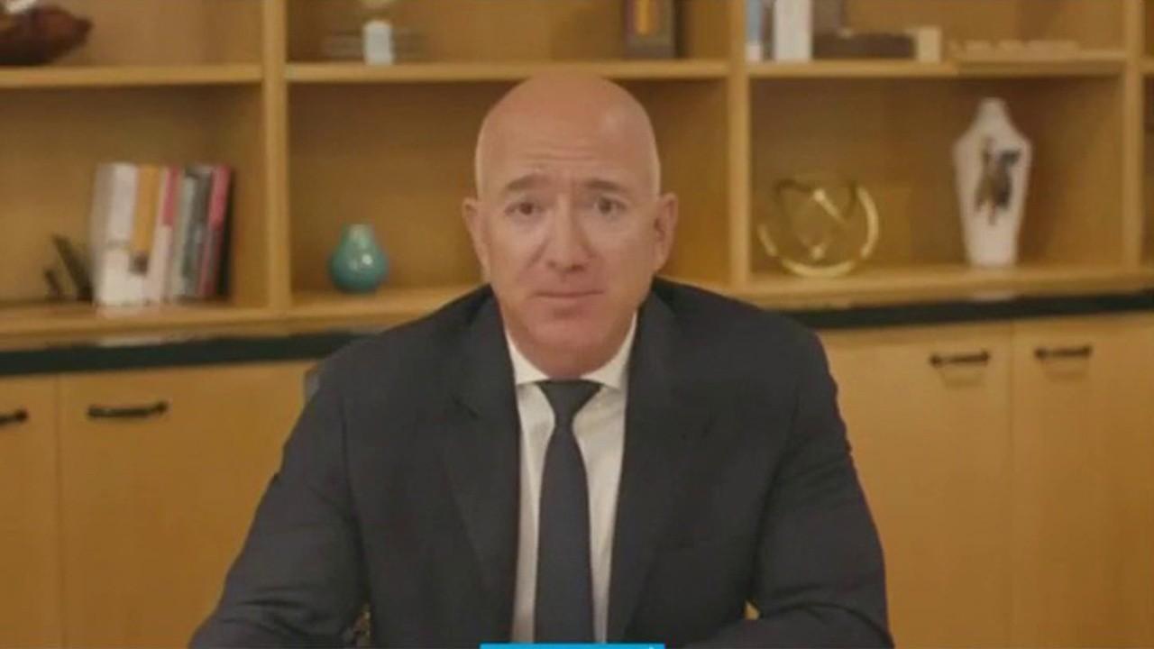 Amazon CEO Jeff Bezos says he doesn’t agree with the premise that diaper and other product prices were driven up by Amazon eliminating its main competitor, Diapers.com. 