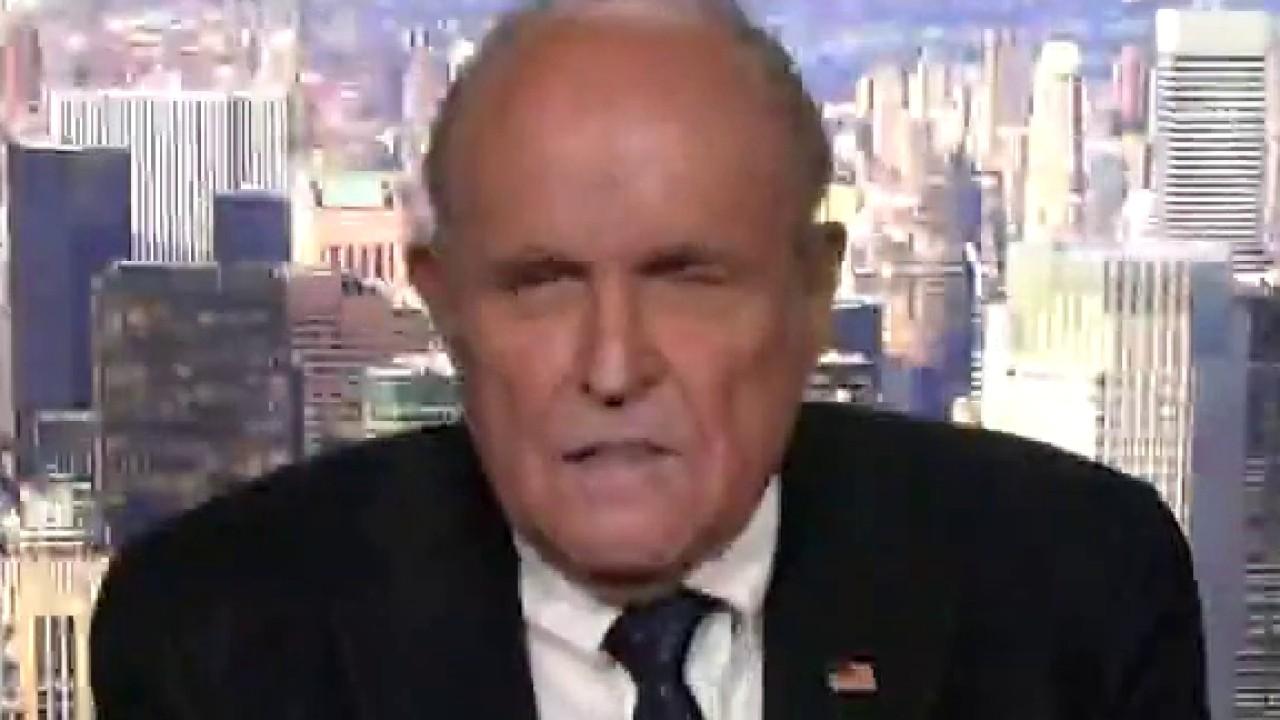 Former New York City mayor Rudy Giuliani discusses the homelessness issue in New York City and homeless shelters that are opening in Manhattan and calls the robbery of NYPD counterterror chief John Miller's teen son a 'shame.'