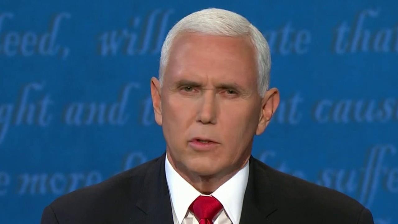 Vice President Mike Pence discusses the coronavirus pandemic's impact on the American people during the vice presidential debate.