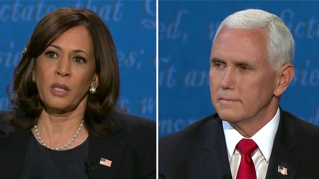 Kamala Harris and Mike Pence on environmental plans during the vice presidential debate.
