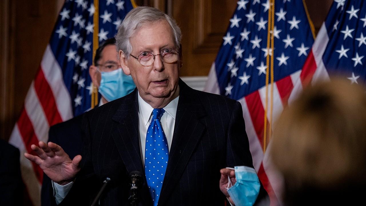 Sources tell FOX Business’ Charlie Gasparino that Senate Majority Leader Mitch McConnell is open to negotiation on business liability protection if Democrats give up certain progressive causes. 