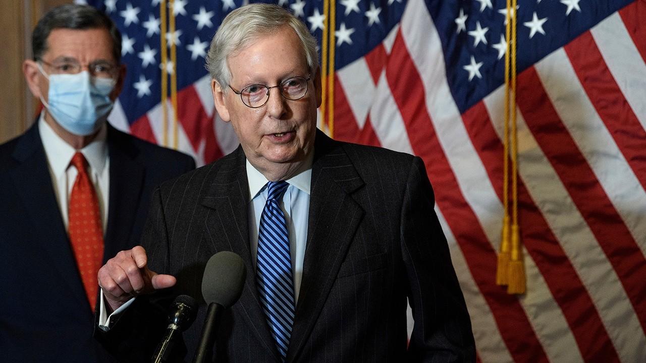 Senate Majority Leader Mitch McConnell speaks on the Senate floor and addresses coronavirus stimulus, direct checks to American households, Section 230 and election integrity. 